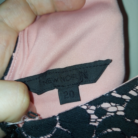 New Noir Lace Black & Pink Flare Dress - Picture 10 of 10